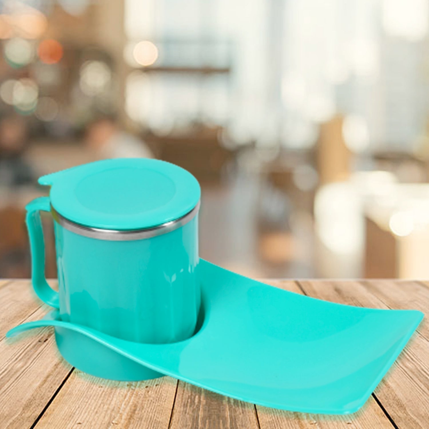 Snack tray with inner steel cup Snack tray with inner steel cup